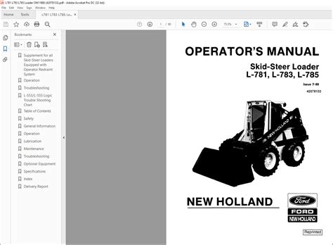 1992 new holland skid steer l785 specs|new holland skid steer manual.